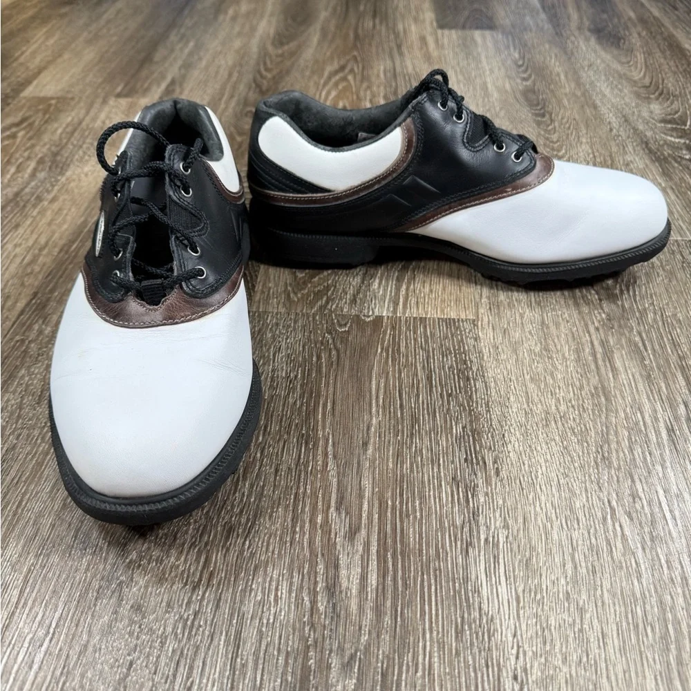 FOOTJOY Men's Superlites Leather‎ Golf Shoes 57751 White/Black Size 8W